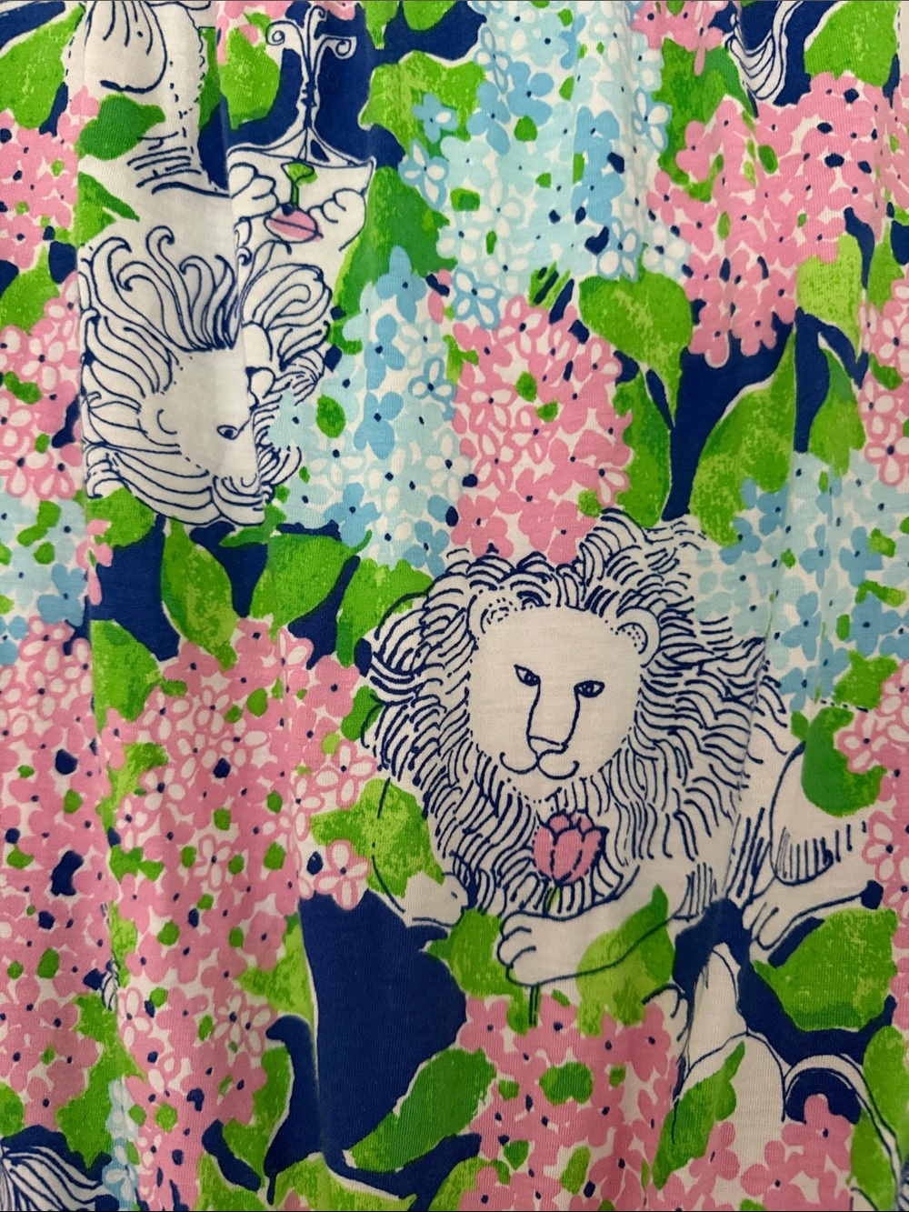 Lilly Pulitzer 
Amiria Maxi Dress 
Color: Starlight Navy Lydia The Lion - Picture 6 of 8